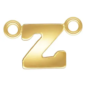 Letter Connectors, Gold-Filled, A-Z, for Permanent Jewelry, Pack of 5