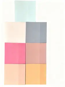 7-Color Translucent Sticky Notes Set Thin See-Through No Text Blocking Smooth Ink No Bleeding Great for Highlighting Journal Collages Office Labels 7 Shades in One Pack Super Practical TikTok Viral Stationery dog＆cat