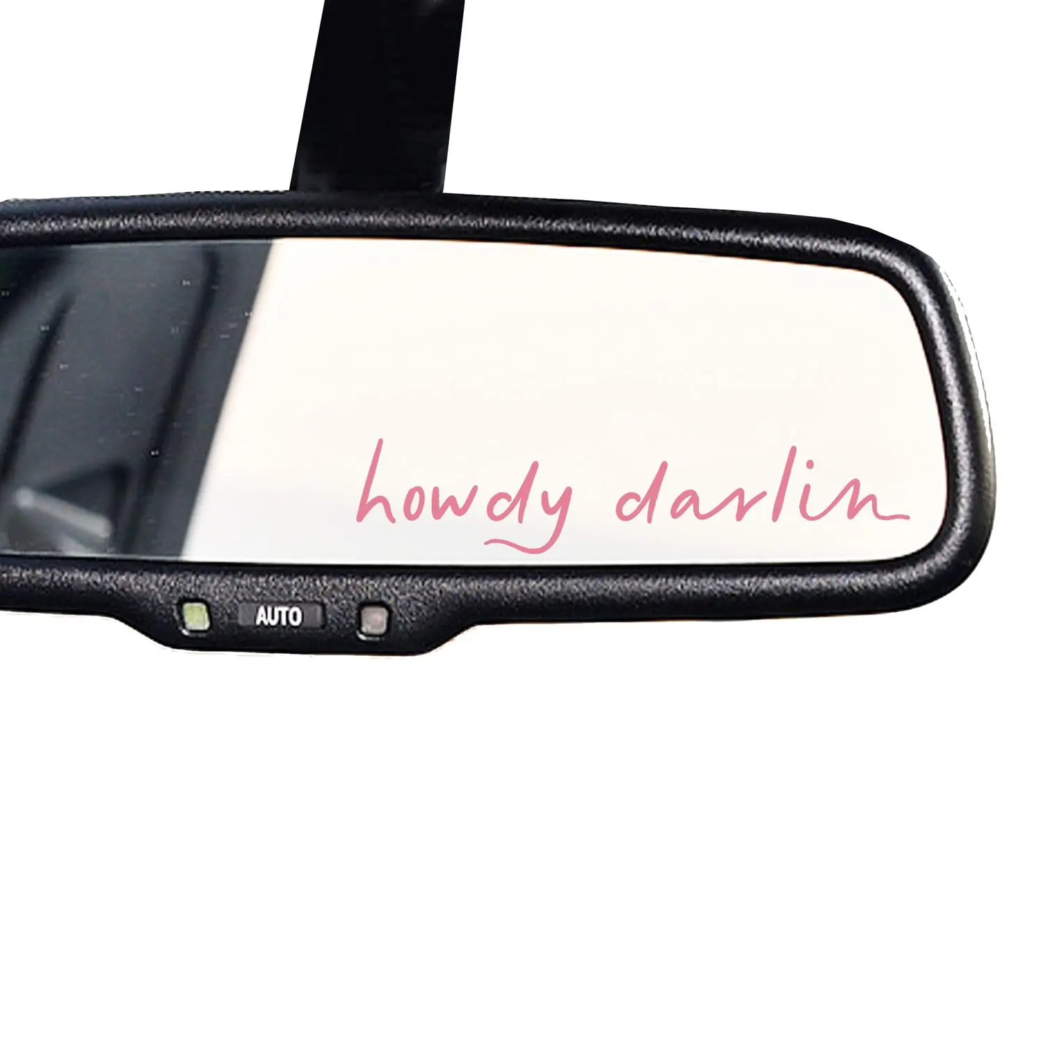 2 x Howdy Darlin Decal, Car Sticker, Window Decal, Western Sticker, Rear View Mirror Decal, Mirror Sticker, Positive Affirmations Sticker, Girls Car Decor (Pink)