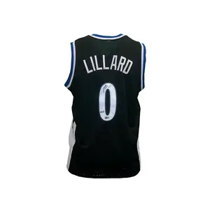 Damian Lillard signed Milwaukee Custom Black Basketball Jersey Beckett
