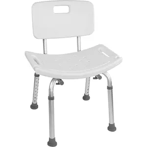 Eligible, Vaunn Tool-Free Assembly Adjustable Shower Chair Spa Bathtub Seat Bench with Removable Back