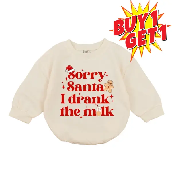 STAFAZ Baby Bodysuit - Sorry Santa I Drank The Milk Christmas Outfit for Girls Soft Stylish Rendy Baby Clothes Collection Coming Home Newborn