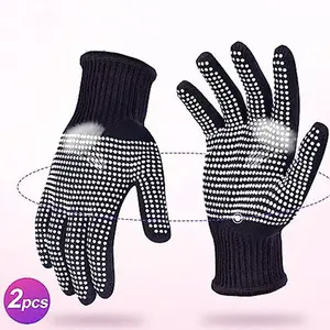 Silicone Double-sided Gloves, 2 Counts Heatless Styling Tools, Durable Anti-slip Heat-resistant Salon Hairdressing Gloves, Professional Hairdresser Gloves, Hairdresser Accessories, Haircare
