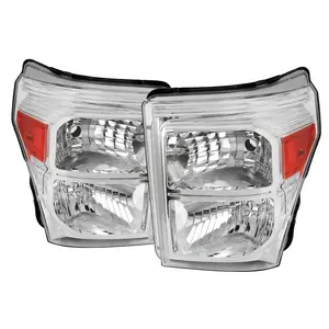2011-2016 Ford F-250/F-350/F-450/F-550 Super Duty Factory Style Headlights w/ Amber Reflectors (Chrome Housing/Clear Lens) 2011-2016 Ford F-250/F-350/F-450/F-550 Super Duty Factory Style Headlights w/ Amber Reflectors (Chrome Housing/Clear Lens)