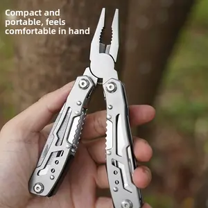 Multifunctional Outdoor Survival Folding Knife Pliers Tool with Seatbelt Cutter for Camping Hiking Emergency and Everyday Carry EDC