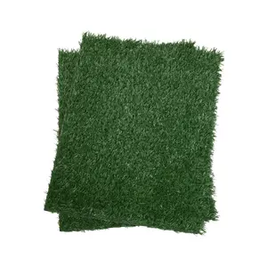 COZIWOW 2PCS Artificial Grass Patch for Pet Potty Fake Grass Turf for Dogs to Pee On Reusable Dog Training Pad Puppy Litter Grass for Indoor Outdoor 23" x 18"