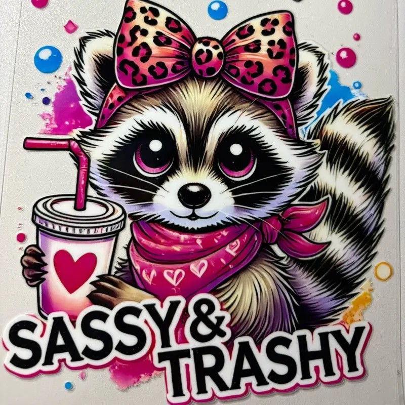 Sassy, Trashy A5 Book Cover Decal