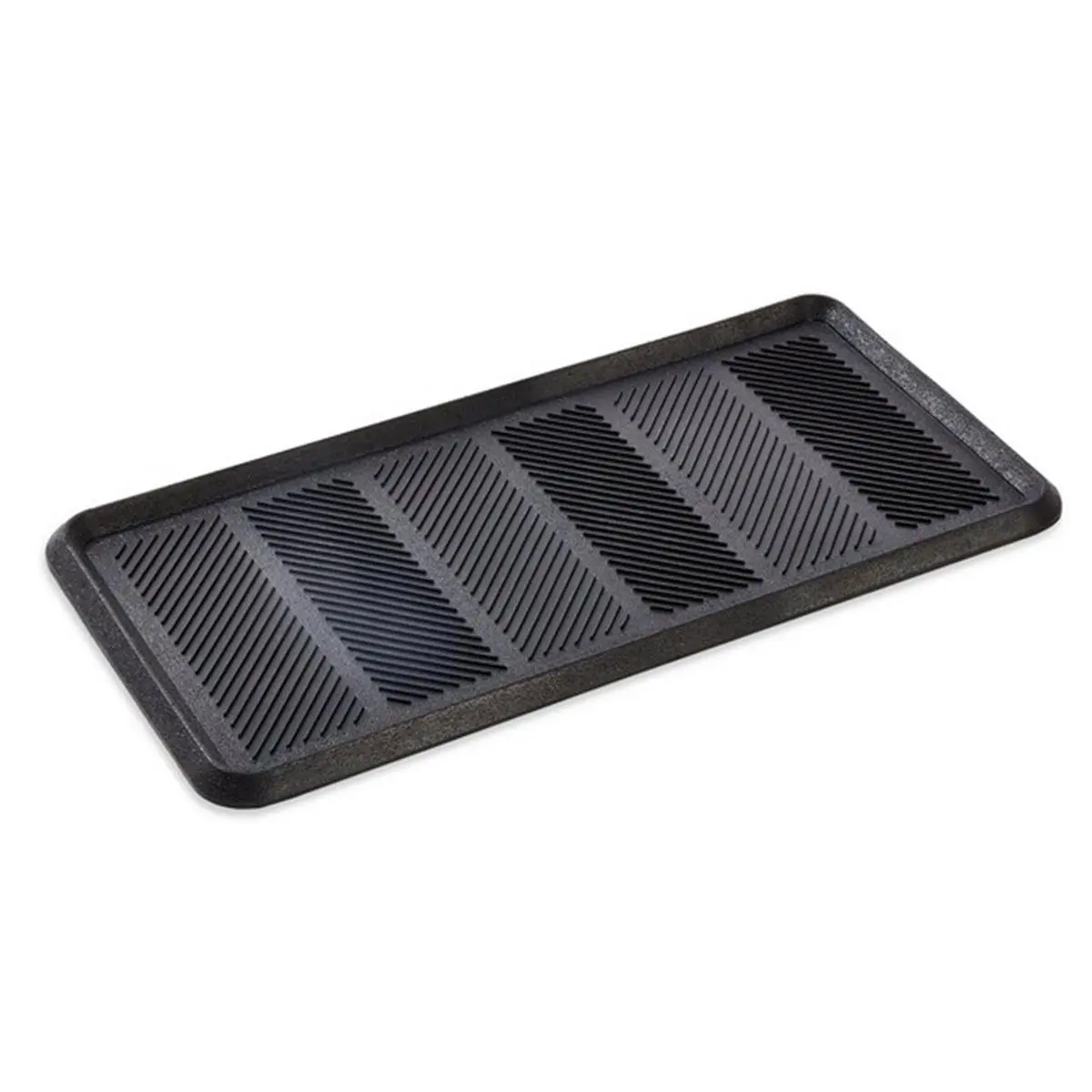 212 MAIN Industrial Recycled Rubber Boot Tray - 16x32 in Leakproof Water-Resistant Multi-Purpose Rectangle Organizer with Raised Edges for Kitchen, Porch, Boat Storage & Shoe Organization