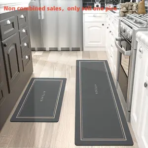 Letter Pattern Kitchen Decorative Carpet, 1 Count Water Absorbent Soft Floor Rug, Anti-slip Indoor Mat for Living Room Bedroom Washroom, Washable Kitchen Rugs