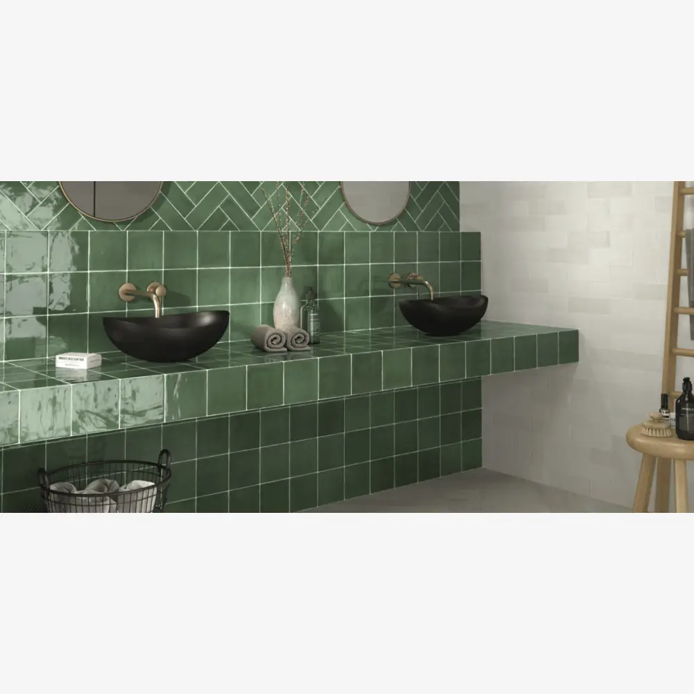 Trevana Verde 3x9.1 Bright Ceramic Tile