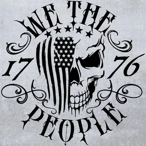 We the People Vehicle Decal Skull American Flag 1776 Design for Stylish Car Graphics