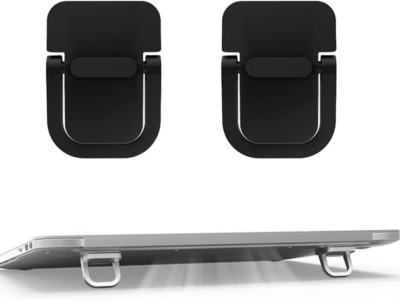 2Pcs Keyboard Riser Self-Adhesive Mini Portable Laptop Stand Foldable Portable Computer Self Adhesive Keyboard Riser