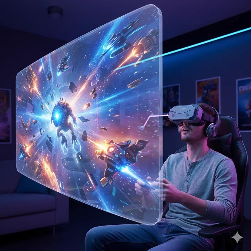 Ultra-Clear 4K VR Headset – 360° Immersive Cinema Experience for Smartphones (4-6")