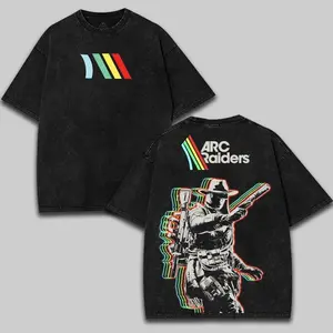 ARC Raiders Fan Art Gamer Extraction Shooter Vintage Washed Oversize Unisex Tee, Hoodies, sweatshirt, unisex heavyweight cotton t-shirt washed Casual Menswear