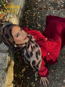 1PC Women's Bohemian Style Watercolor Floral Print Hijab Vela Headscarf/Scarf, Casual Soft Windproof Shawl, Suitable For Daily Wear For Dress Turban Hijab