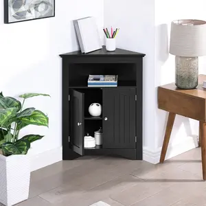 Sideboard Cabinet,corner Cabinet,Bathroom Floor Corner Cabinet with Doors and Shelves, Kitchen, Living Room,Free Standing Storage Cabinet for Bathroom