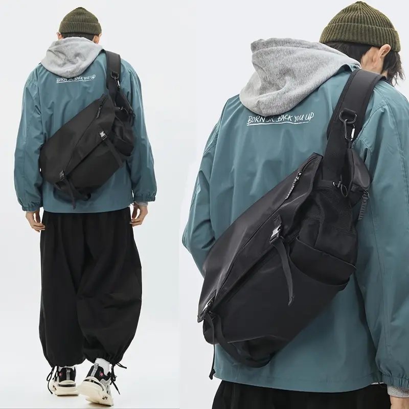 BIGWIG Crossbody Bag for Men Teenagers, Fashion Japanese Style Messenger Bag, Large Capacity Work Bag, Casual Streetwear Shoulder Satchel for School, Travel & Everyday Use