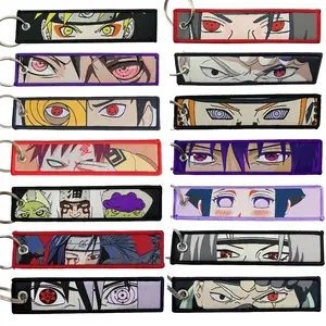 2pcs Classic Cartoon Keychain Anime Game Key Chain Accessories Keychains for Motorcycles and Cars Key Tag New Embroidery Key Fobs