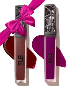 Nonstop Liquid Matte Lipstick Mini 2-Pack, Rebel (Deep Burgundy) + Prima Donna (Fuschia Purple) - High Pigment - One Swipe - Long Lasting - Jojoba Oil & Vitamin E - Vegan - .24 fl oz