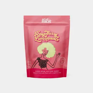 Art of Sucre Raspberry Lemonade Cotton Candy - Sweet & Fruity Cotton Candy Treat | Fluffy, Fun, and Delicious Chew for - Perfect for Parties, Birthdays & Gifting