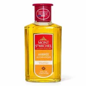 Mont St Michel Ambree Authentique Eau de Cologne - French Perfume with Amber & Honeysuckle Notes - 250ml - Made in France