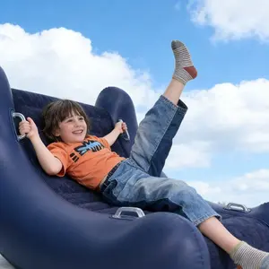 Children's inflatable cloud sensory rocking chair, plush PVC with armrests, bean bag sofa, indoor and outdoor leisure lounge chair, Beanbag Lazy Sofa