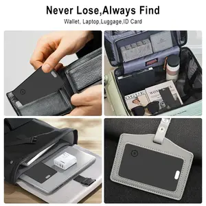 Compatible with iPhone’s “Find My” feature; wallet tracking card, wireless GPS smart tracker, suitable for wallets. Battery can be replaced.