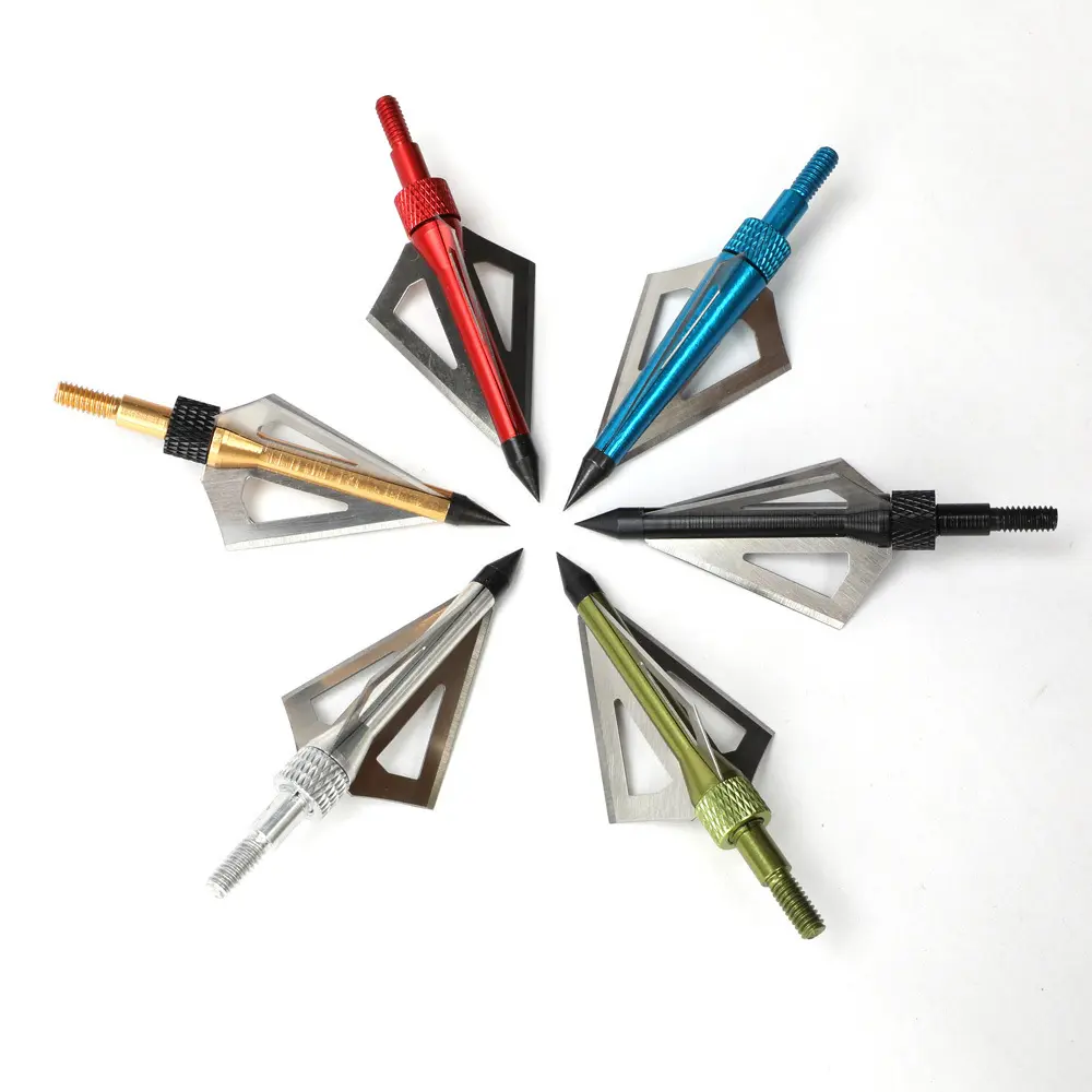 Feego 12Pcs Hunting Broadheads with Solid Case 3 Fixed Blades for Cross Bolts and Compound Bow Arrows Portable Broad Heads Box Archery Arrowheads for Adults outdoor portable tool wild hunt RTH Bow Hunting and Target Kit Bear