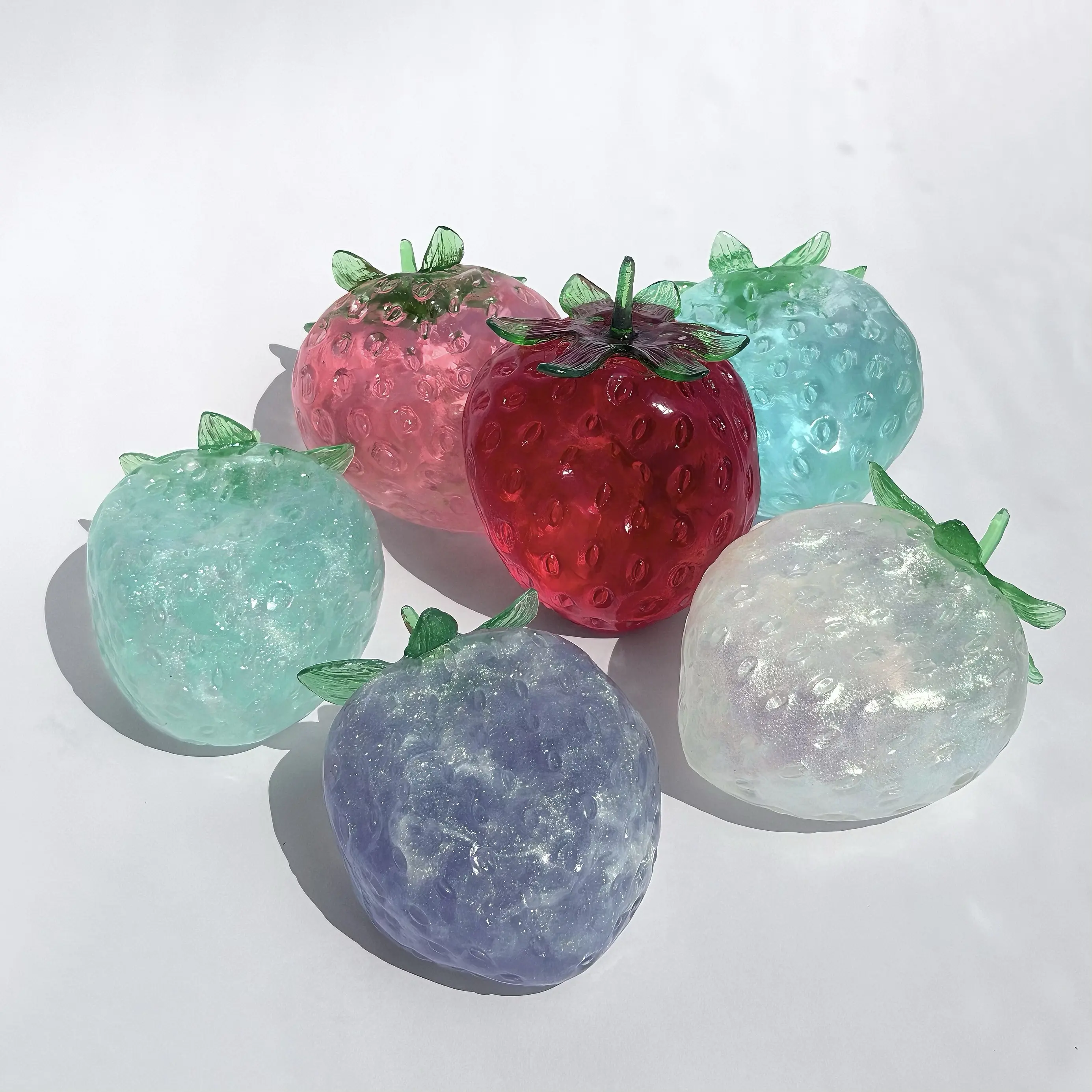 Mochichi Large Handmade Berry Gel Stress Ball - Soft ASMR Slow Rise Jelly Squishy Toy | Cute Berry Textured Sensory Toy for Desk & Relaxation
