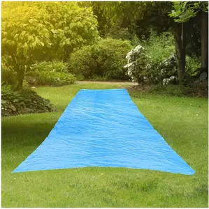 XXL Lawn Water Slide 30 Feet Long x 8 Feet Wide for Adults and Teens, Powder Blue with Hold Steady Stakes, Made in The USA