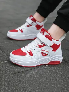 Boys' Basketball Shoes, PU Leather Upper, Anti-Slip Wear-Resistant Sole, Outdoor Sports Shoes, Suitable for All Seasons