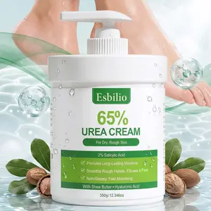 350g 65% Urea Cream for Dry Cracked Skin, Foot & Hand Care Cream with Salicylic Acid, Enriched with Shea Butter & Hyaluronic Acid, Ultra-Hydrating to Smooth Rough Skin, Body Moisturizer for Heels, Knees & Elbows, for Men & Women