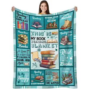 Gift for Book Lovers, Blanket for Readers, Perfect for Library Staff, Designed for Book Collectors, Ideal Present for Women Who Love Books