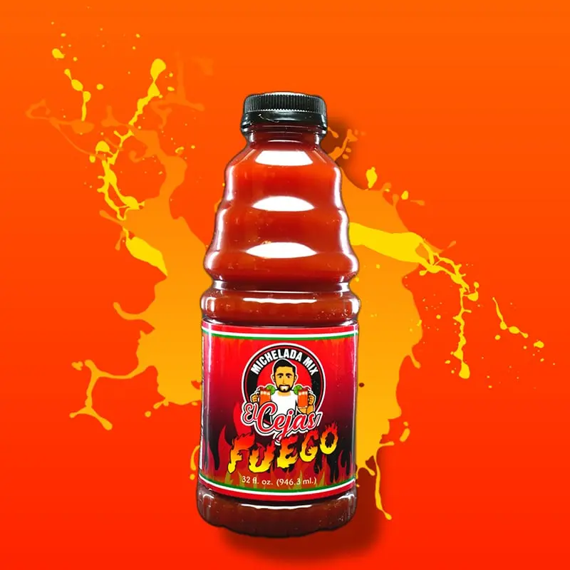 El Cejas FUEGO Michelada Mix Cocktail Mixer 32 fl. oz.