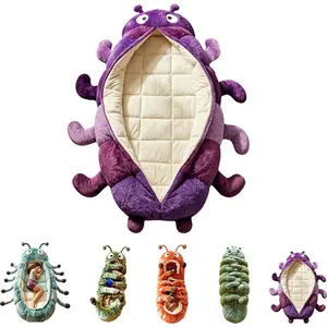 Oversized Sleeping Bag for Adults, Plush Cocoon Lounge Pod with Adjustable Pull Cord, Thick Quilted Interior, Ideal for Home, Dorm and Travel Naps
