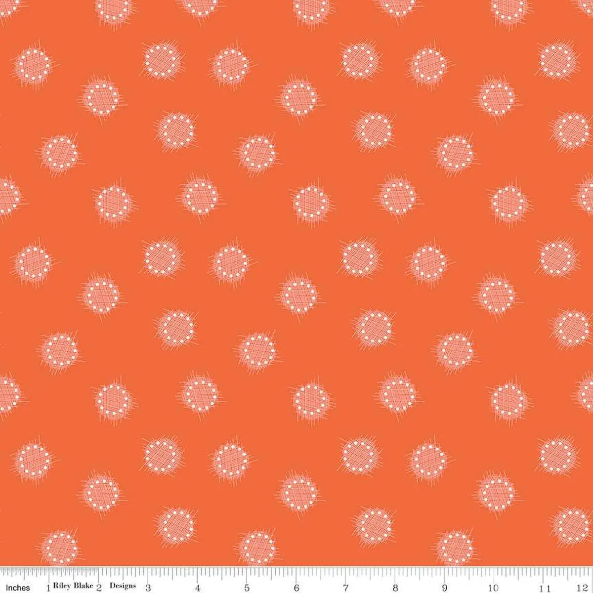 Fabric Riley Blake Orange Circles Celebrate by the Quarter Yard C15333-ORANGE