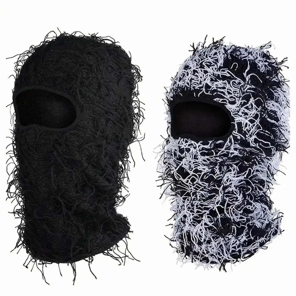 3 Styles Distressed Knit Balaclava Ski Mask - Windproof Full Face Cover for Male/Female