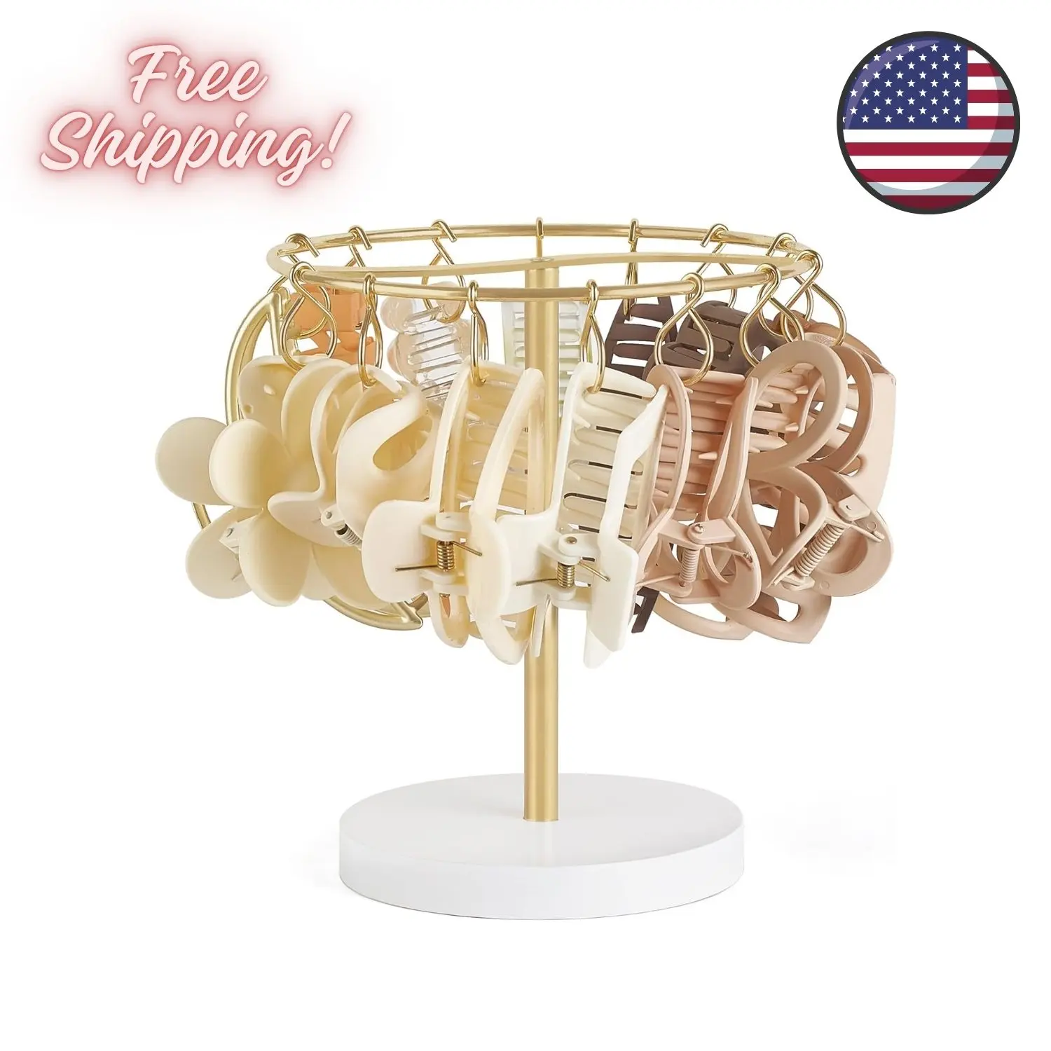 Metal Claw Clip Organizer Holder Stand Storage Display Hair Accessories