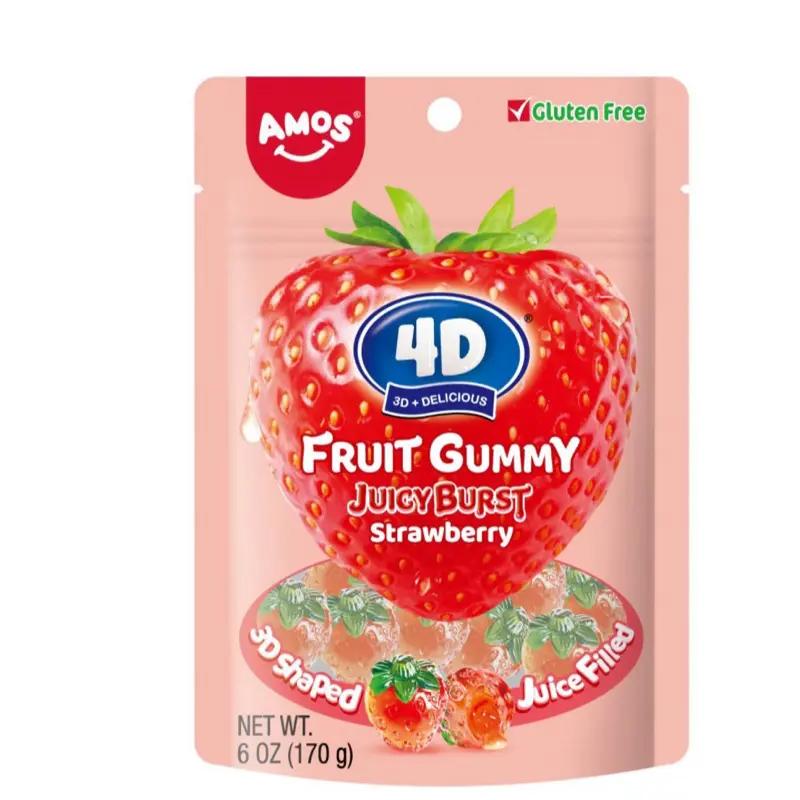 4D Strawberry Flavored Gummy Candies