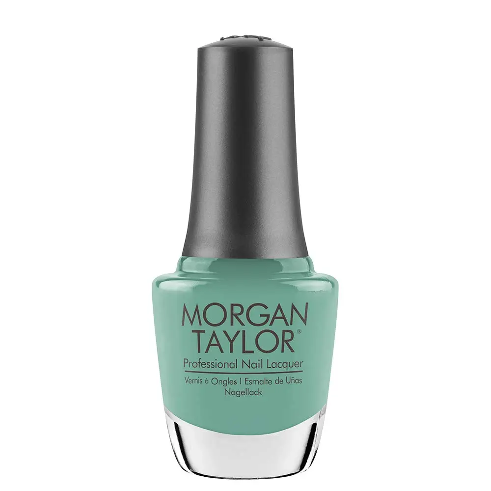 Morgan Taylor Mint Lost In Paradise - Turquoise Creme, Professional Lacquer, Vibrant, Chip-Resistant, Fast-Drying, Long-Lasting, High-Shine, Perfect for Manicures & Pedicure, 15mL.