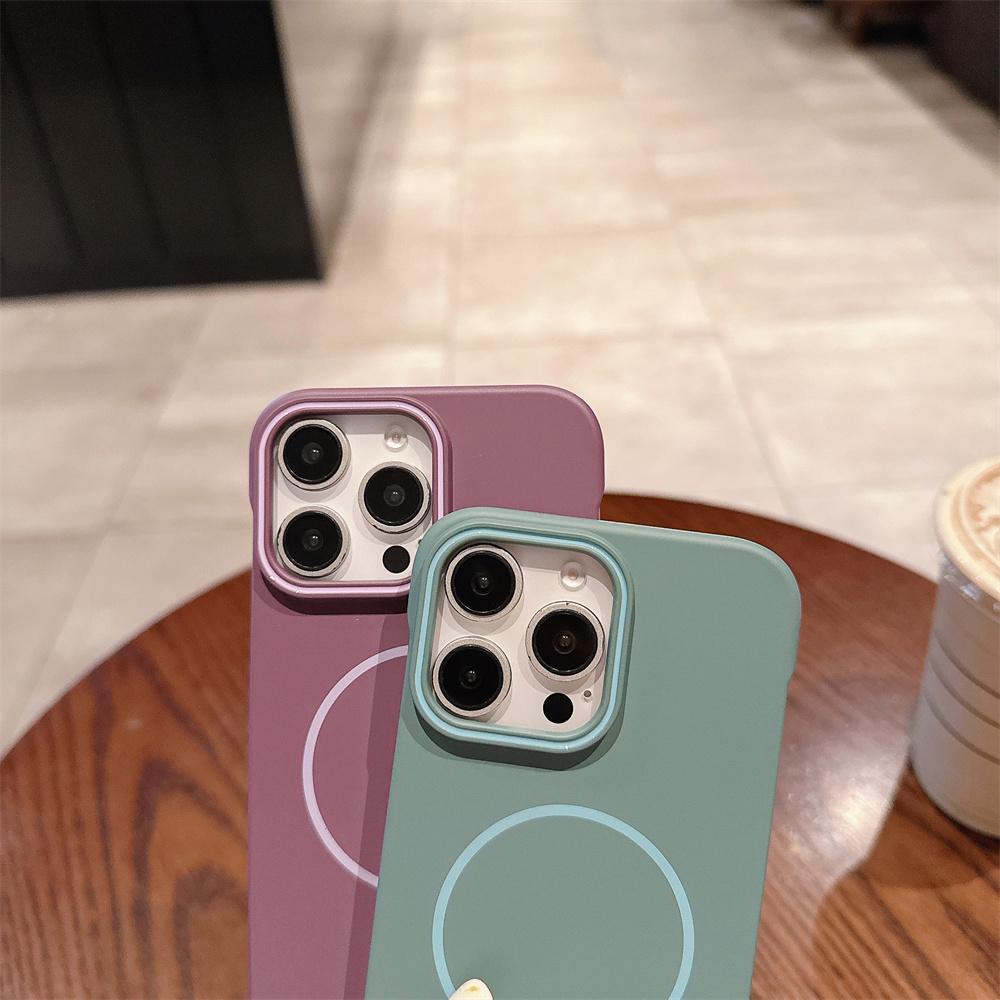 Matte Slim PC For Magsafe Frameless Phone Case For iPhone 16 15 14 Plus 12 13 Pro Max Wireless Charging Borderless Hard Cover