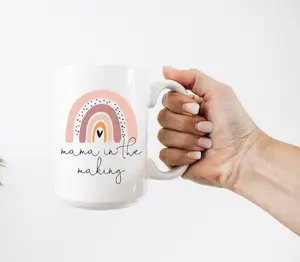 Mama In The Making Mug, Rainbow Baby Mama Gift, Pregnancy Mug, Infertility Ivf Pregnancy Reveal Cup, Gender Reveal Mom To Be Gift, 11 15oz Ceramic Cup