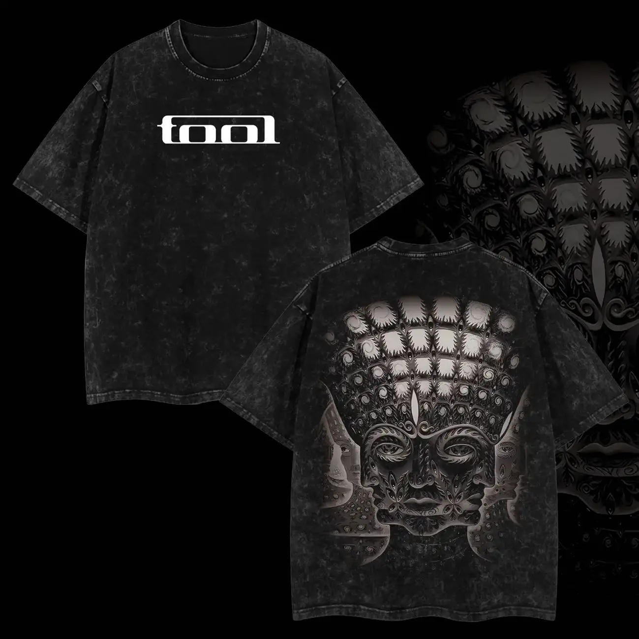 Tool Band ‘10000 Days’ Retro Unisex Acid Washed Hoodie T-Shirt – Tool Band 2025 Tour Merch, Metal Rock Band Heavyweight Cotton Washed Shirt, Oversized Vintage Tee, Dark-Aesthetic Merch for Rock Fans AUZ