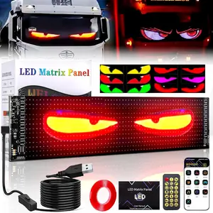 Huge Bright Devil Eyes LED Light Demon's Eye Programmable Scrolling LED Sign Flexible Screen for Store and Car Displays