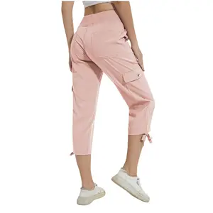 Women’s Lightweight Cargo Capris Pants Quick Dry Hiking Joggers with 6 Pockets Elastic Waist Casual Outdoor Travel Workout Bottoms COMFY MOMS OVER 30#SpringFresh#Mothersdaygift
