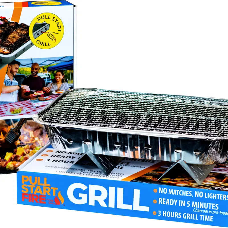 Pull Start Grill - Portable Instant Grill - 2 Pack