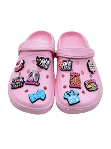 24 Piece Nurse Theme Shoe Charms Set, Abs Material DIY Decoration Accessories, Fits Sandals Flip Flops, Perfect for Valentine's Day Easter Christmas