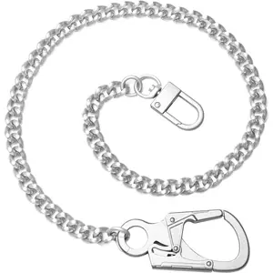 Heavy Duty Biker Wallet Chains, Pant Jeans Chain with Lock Clasp for Key Chain,Hip Hop Punk Accessory for Men & Women