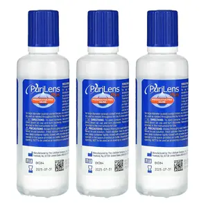 Purilens Plus Preservative-Free Saline, 3 Bottles, 4 fl oz (120 ml) Each | HSA/FSA Eligible