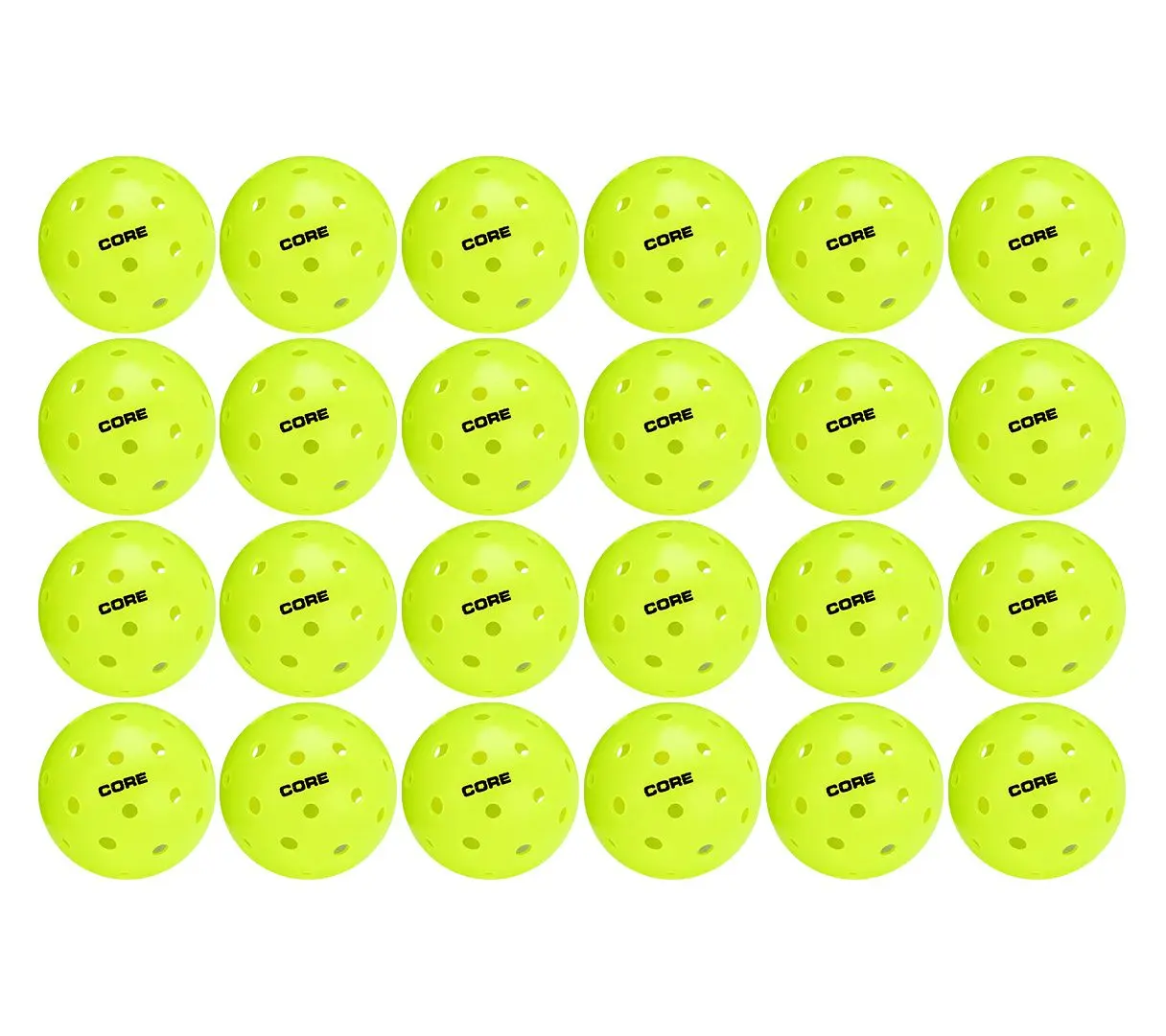 CORE Pickleball Outdoor Neon Balls - 24 Pack CORE Pickleball Outdoor Neon Balls - 24 Pack
